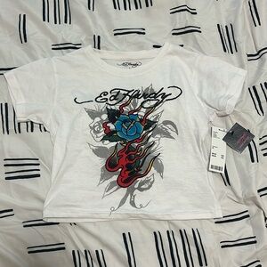 UO Ed Hardy Graphic Crop Top NWT